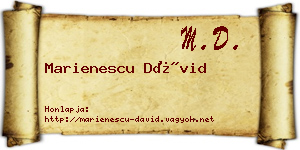 Marienescu Dávid névjegykártya
